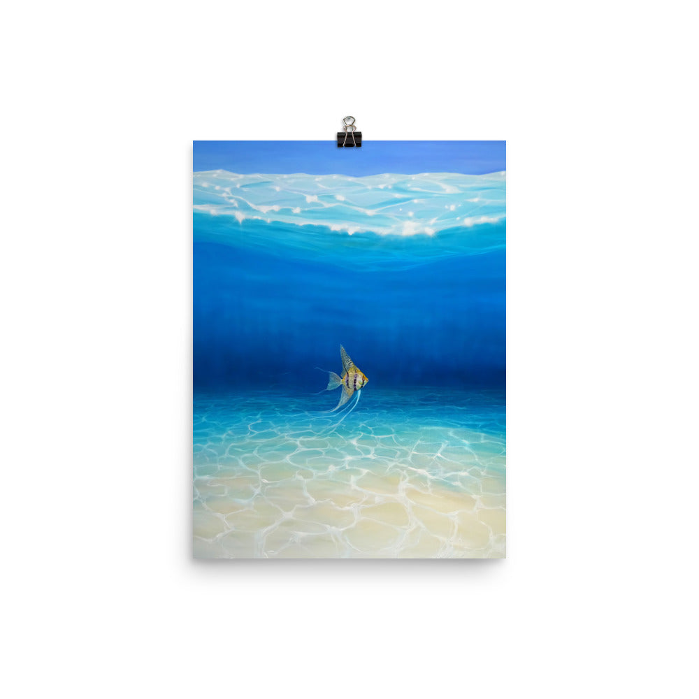 POSTER | ANGEL ESCAPES TO THE SEA BY GILL BUSTAMANTE