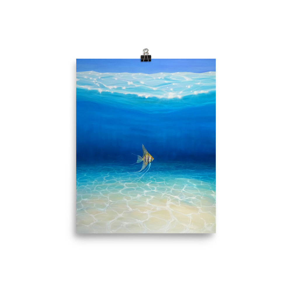 POSTER | ANGEL ESCAPES TO THE SEA BY GILL BUSTAMANTE