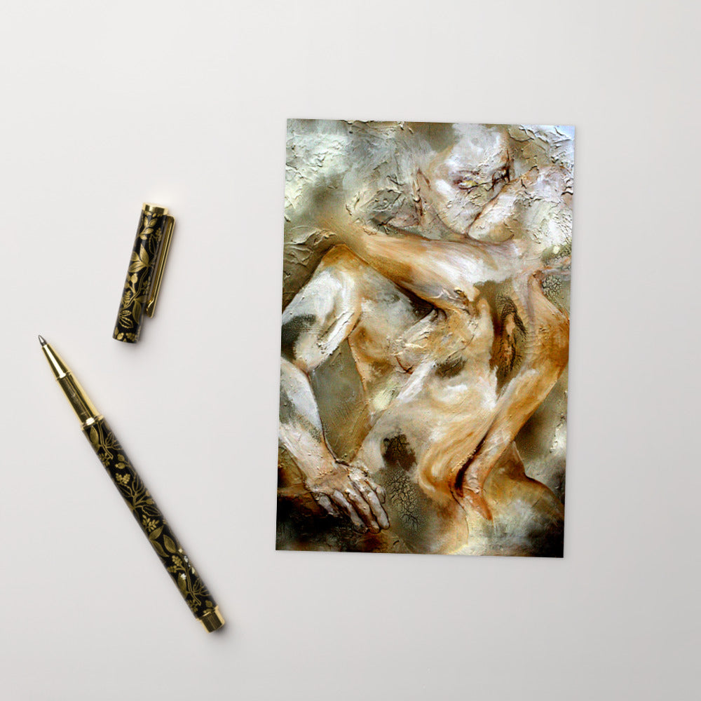 POSTCARD | THE KISS 3 (GOLD) BY MANDEEP BIRDY (pack of 10)