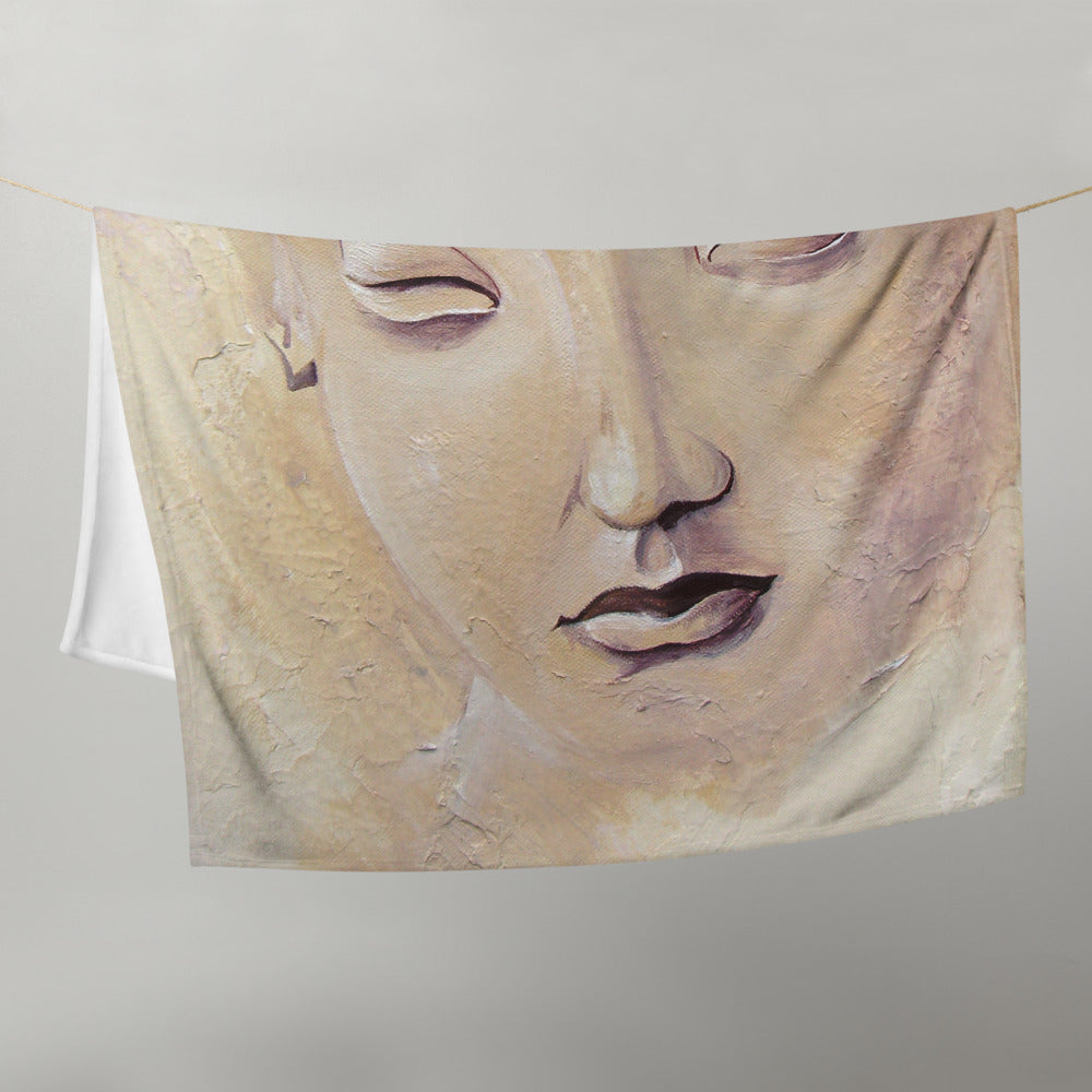 THROW BLANKET | A PORTRAIT OF BUDDHA BY MANDEEP BIRDY