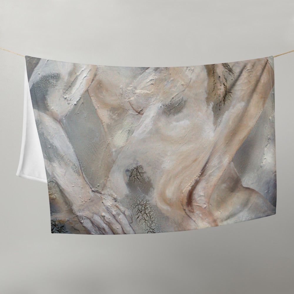 THROW BLANKET | THE KISS 3 (CHROME) BY MANDEEP BIRDY