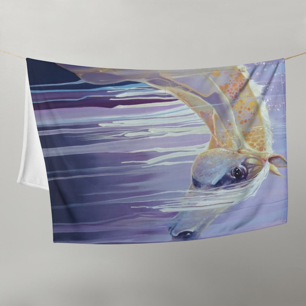 THROW BLANKET | ASSEMBLING HORSE BY GILL BUSTAMANTE