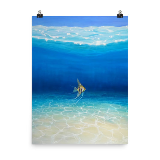 POSTER | ANGEL ESCAPES TO THE SEA BY GILL BUSTAMANTE