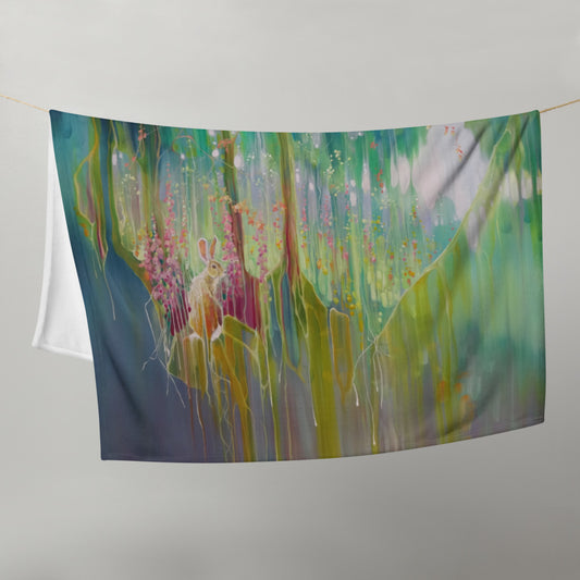 THROW BLANKET | HARES MEADOW BY GILL BUSTAMANTE